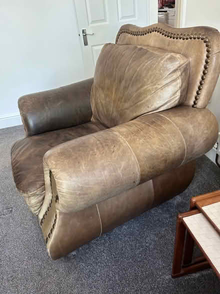 Photo of free Leather armchair (Rolleston on Dove DE13) #1