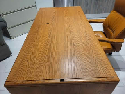 Photo of free 6ft Oak Executive Desk and Credenza (Palmetto Station Apartments) #4