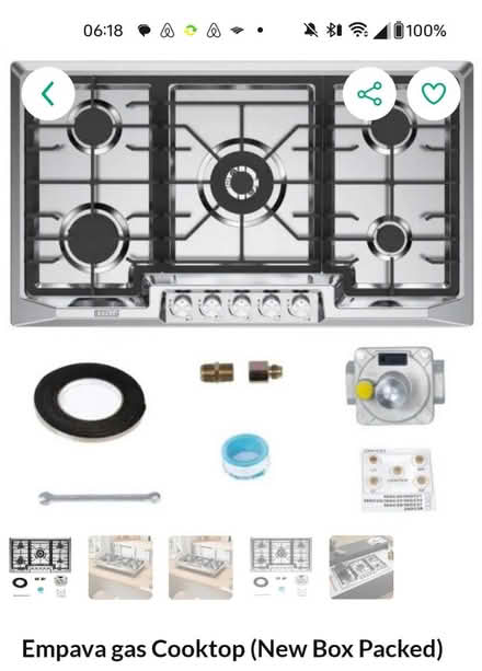 Photo of free 36" cook top 5 burner - New box pkd (Folkstone dr, herndon) #1