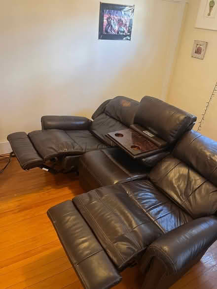 Photo of free Leather Recliner Couch (Tufts/Medford) #1
