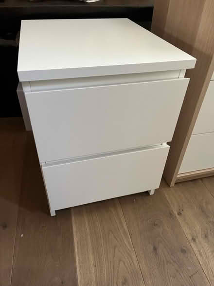 Photo of free IKEA Malm 2 drawer bedside table (Hampton TW12) #1