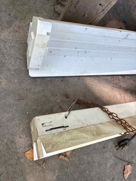 Photo of free 2 fluorescent shop light fixtures (Quaker valley area) #2