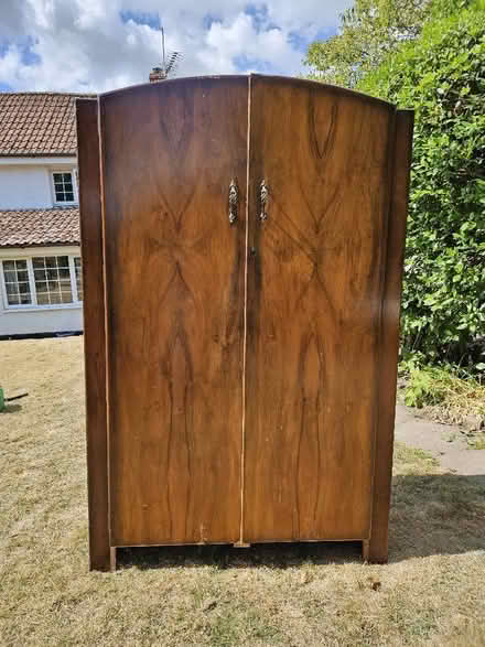 Photo of free Wooden wardrobe, book matched mahogany (Alfington EX11) #1