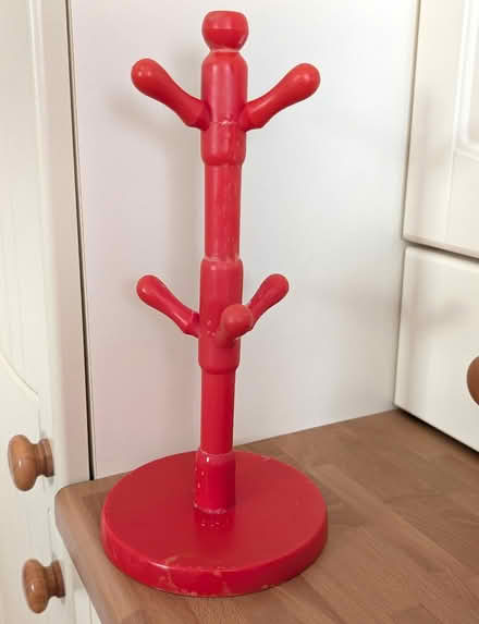 Photo of free Red plastic mug tree (Carmarthen) #1