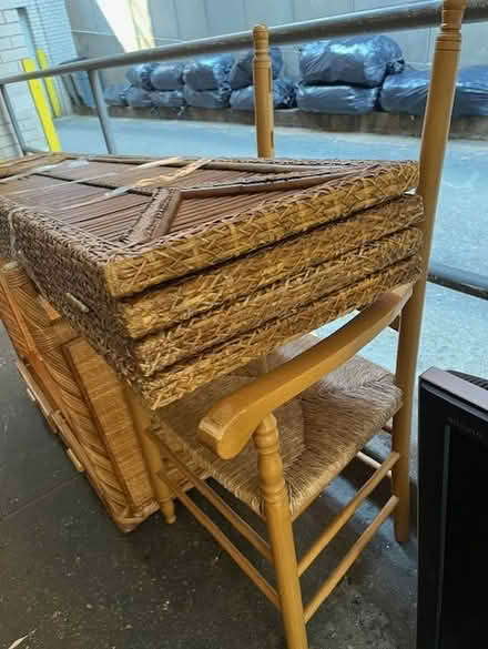 Photo of free Wood chair with rattan seat (Upper East Side) #1