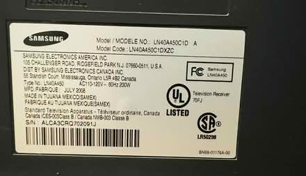 Photo of free Samsung 40" 720p LCD HDTV (Carson Grove) #2