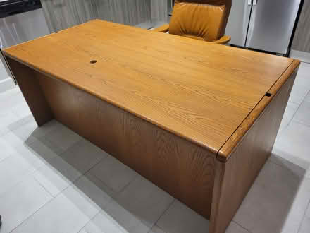 Photo of free 6ft Oak Executive Desk and Credenza (Palmetto Station Apartments) #2