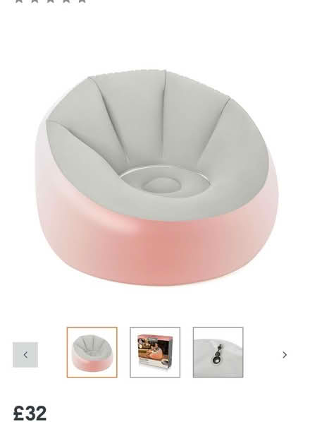 Photo of free Adult inflatable chair - light grey (Lemsford AL8) #3