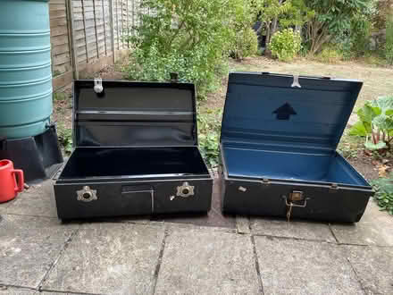 Photo of free 2 black tin trunks (Headington, Oxford OX3) #2
