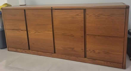 Photo of free 6ft Oak Executive Desk and Credenza (Palmetto Station Apartments) #1