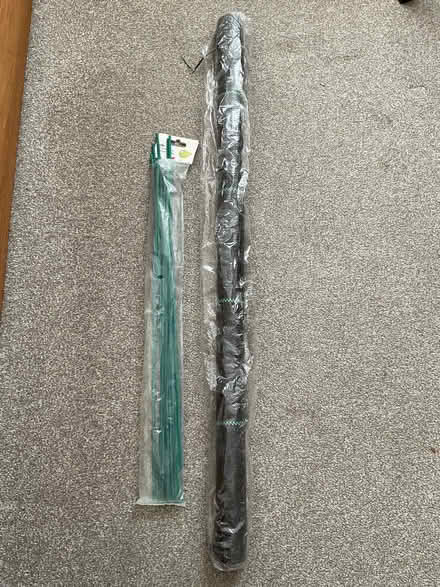 Photo of free Weed membrane/ bamboo flower sticks (Haywards Heath RH16) #1