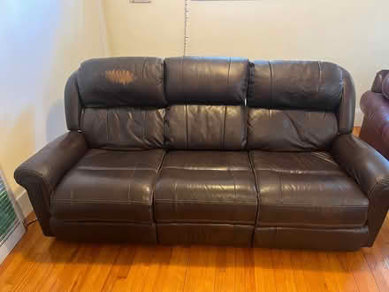 Photo of free Leather Recliner Couch (Tufts/Medford) #2