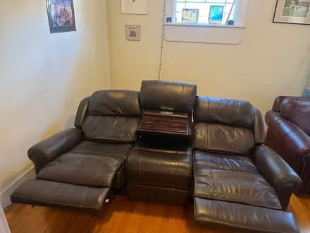 Photo of free Leather Recliner Couch (Tufts/Medford) #3