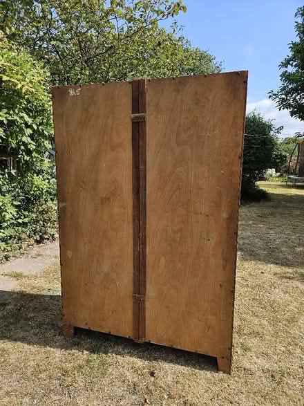 Photo of free Wooden wardrobe, book matched mahogany (Alfington EX11) #3
