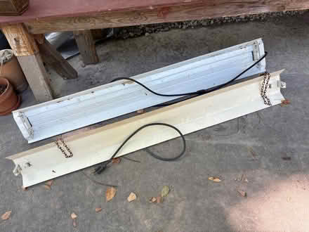 Photo of free 2 fluorescent shop light fixtures (Quaker valley area) #1