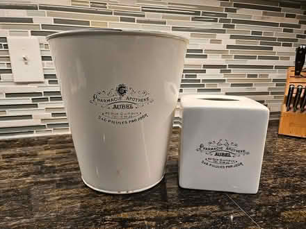 Photo of free PB Trash Can and Tissue Box Holder (East Norwalk) #1