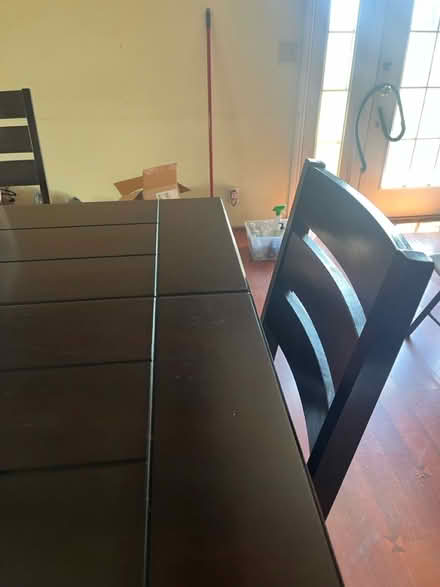 Photo of free Large, solid bar table with stools (91040) #1