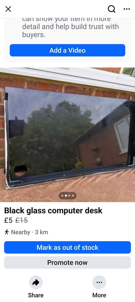 Photo of free Glass computer desk (Woodloes Park CV34) #2