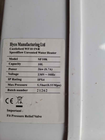 Photo of free Water heater (Hibaldstow) #2