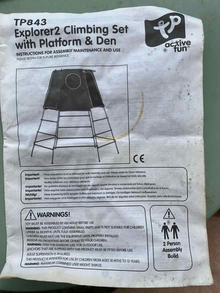 Photo of free TP Explorer2 Climbing Frame (Baldock SG7) #1