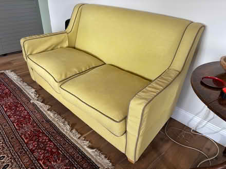 Photo of free Small yellow sofa (Long Sutton, Nr Langport) #2