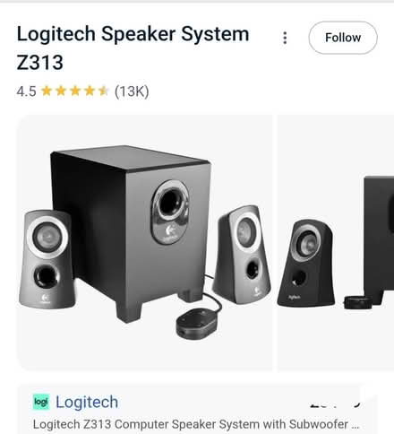 Photo of free Logitech Speaker System Z313 (M32 Stretford) #1