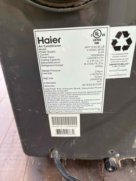 Photo of free Haier portable AC (Barrytown/Red Hook 12507) #2