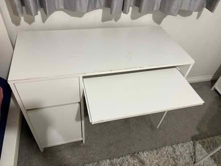 Photo of free White desk with storage and keyboard tray (Parson's Heath CO4) #1