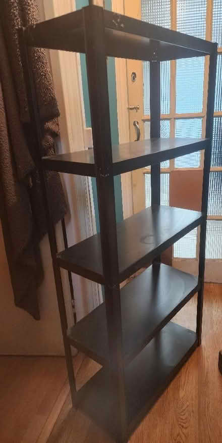 Photo of free Black metal shelving unit (Manselton SA5) #1