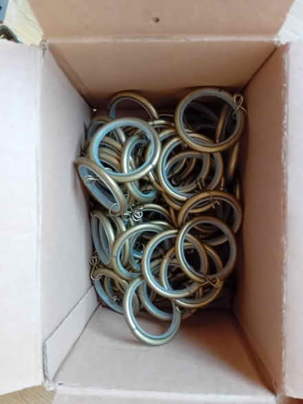 Photo of free 2 brass colour curtain poles (Rhiwbina CF14) #4