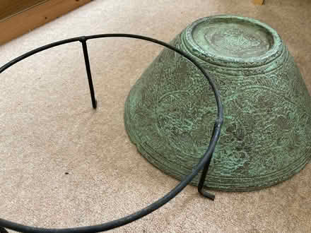 Photo of free Terracotta bowl on metal stand (Winklebury RG23) #2