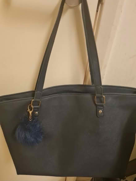 Photo of free Navy handbag with pom pom (NG15) #1