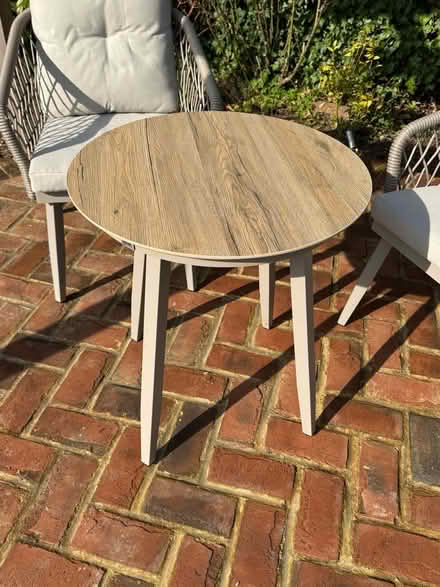 Photo of free Outdoor bistro table (Wormley EN10) #2