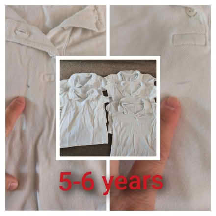 Photo of free White school polo shirts 5-7 (Dy11 5ee marlpool) #1