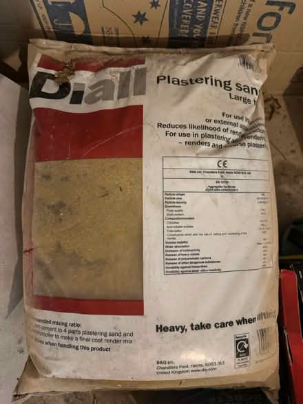 Photo of free Plastering sand (3 bags) & cement (Southend SS1) #1
