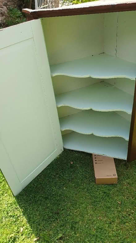Photo of free Nice oak wall mounted corner cupboard (Bolton CA16) #2