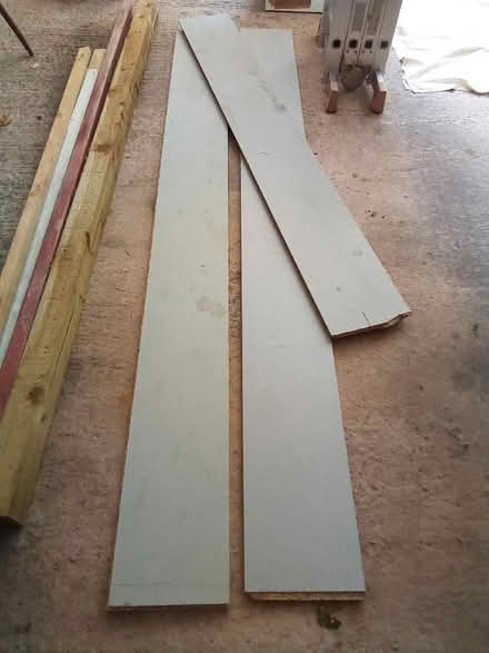 Photo of free Offcuts of a heavy coated Chipboard. 3 lengths 10" wide. (Catherine-de-Barnes B91) #2