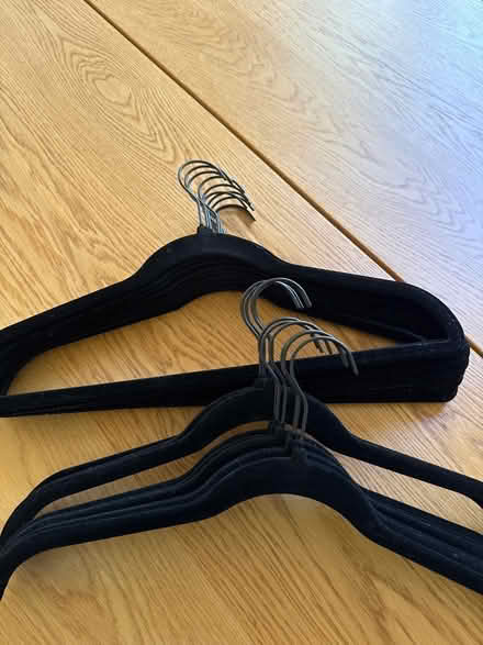 Photo of free Black Velvet Hangers (20) (Little Silver) #1