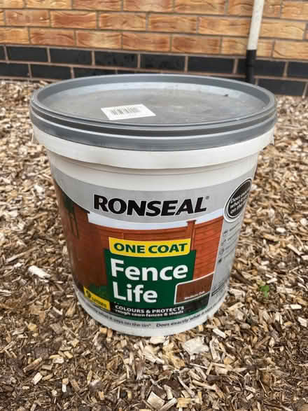 Photo of free Full bucket of wood paint (DY7) #1