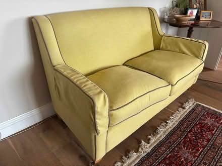 Photo of free Small yellow sofa (Long Sutton, Nr Langport) #3
