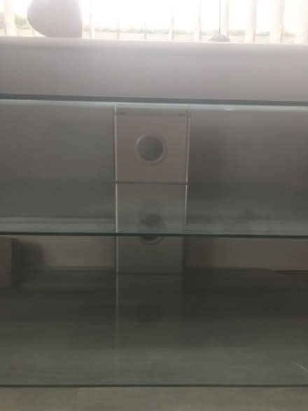 Photo of free Glass / chrome tv stand (Haydock WA11) #3