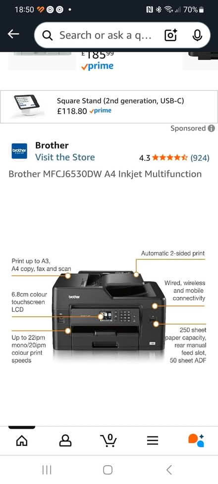 Photo of free Brother printer MFC-J6530DW (Ashton-under-lyne) #4