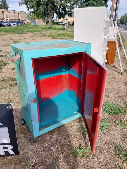 Photo of free Shabby, chic metal cabinet (4120 6th Ave ne) #2