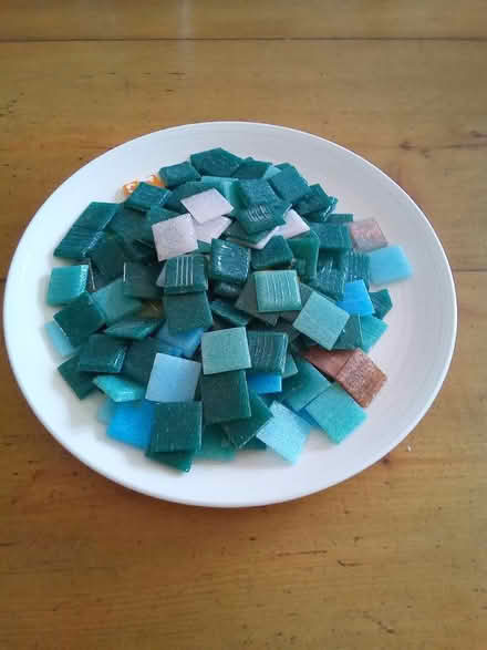 Photo of free Glass Mosaic Tiles About 146 blue-green (Catherine-de-Barnes B91) #2