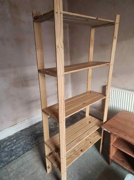 Photo of free Wooden shelving unit (Manselton SA5) #1