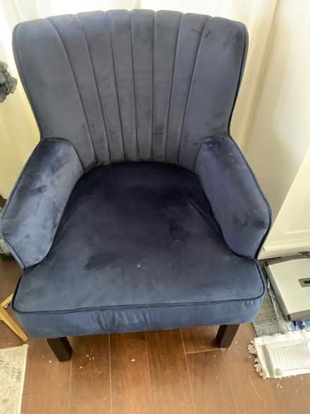 Photo of free Velvet blue chair (NE DC) #1