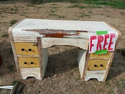 Photo of free vintage/antique desk with drawers (4120 6th Ave ne) #2