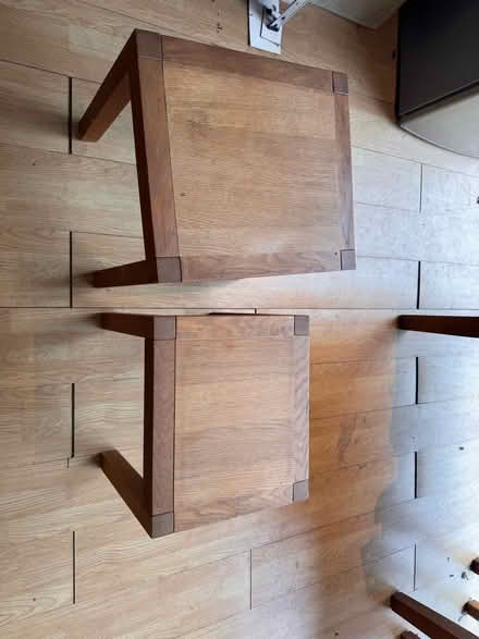 Photo of free Oak nest of 2 tables (Wormley EN10) #3