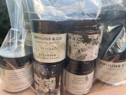 Photo of free Linseed oil sample pots (West Malling ME19 6) #1