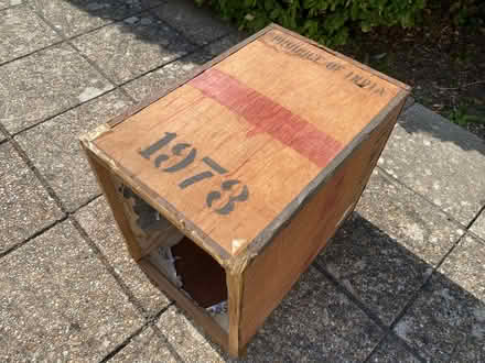 Photo of free Wooden tea chest (Eastbourne BN21) #1